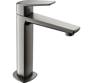 MONOMANDO DE LAVABO MEDIO ALTO BRUSHED METAL KLOE